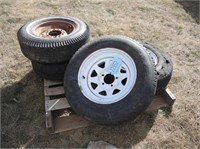 (4) Tires  w/ Rims #