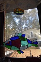 STAINED GLASS FISH & DUCK