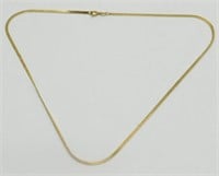 Vintage Yellow Gold Filled Herringbone Chain -
