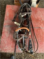 2 Leather Bridles c/w Metal Hackamores