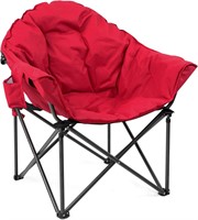 ALPHA CAMP Oversize Camping Chair  Red  Heavy-Duty