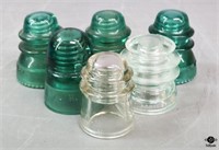 Glass Insulators / 6 pc