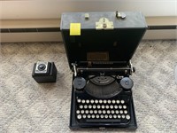 Antique Typewriter and Camera