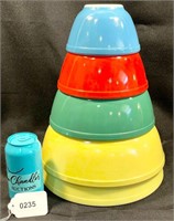 Vintage PYREX Primary Colors Bowl Set of 5