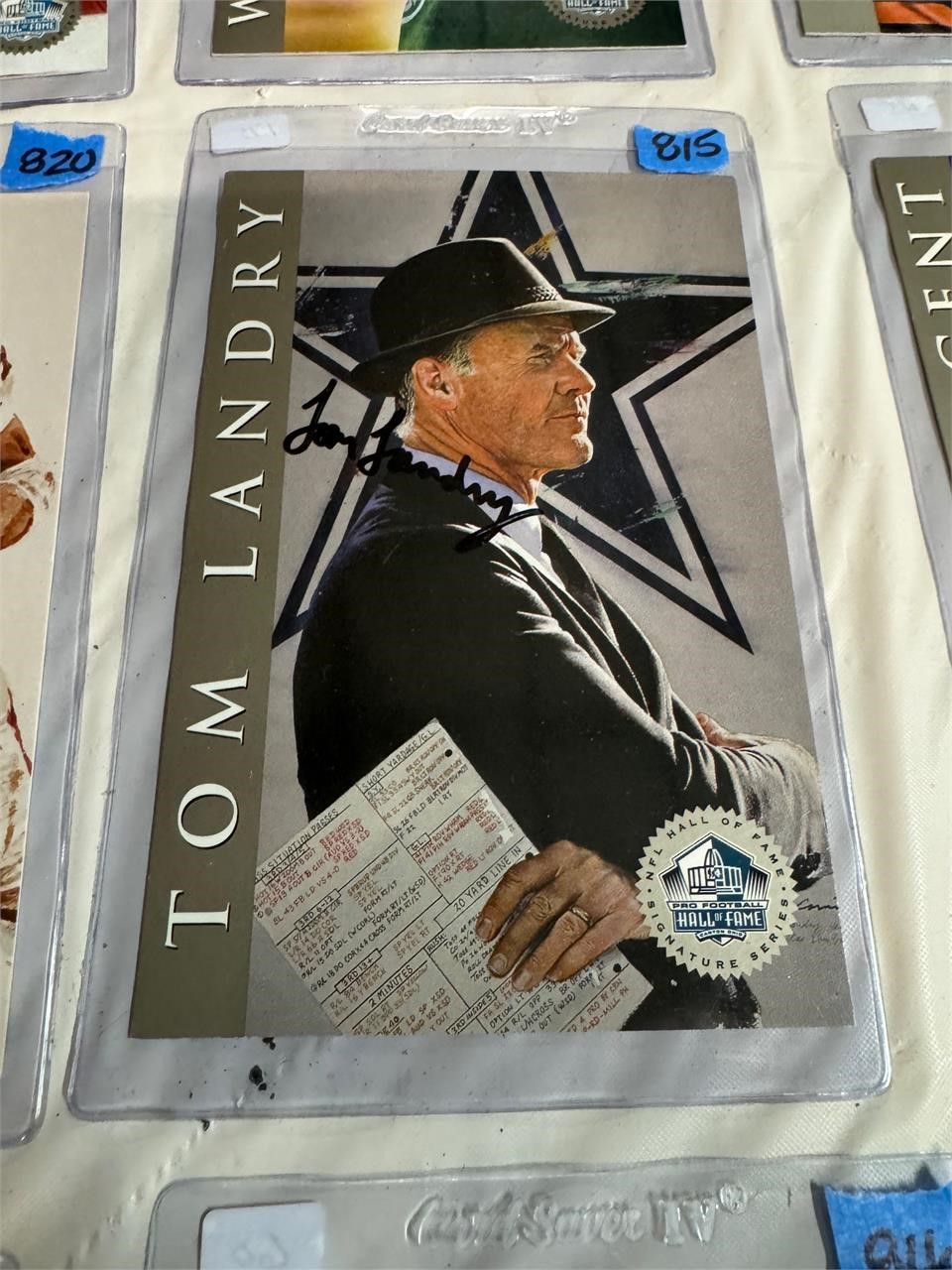 HOF Card-Tom Landry-Signed