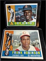 (2) 1960 Topps Frank Robinson & Bob Gibson Cards