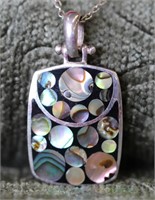 Sterling Silver Abalone Necklace
