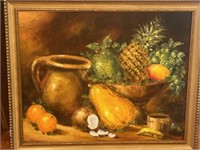 Fruit artwork on canvas