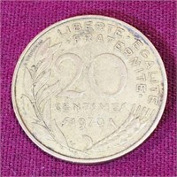 1970 France 20 Cent Coin