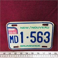 1992 New Brunswick Motorcycle License Plate