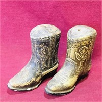 Pottery Cowboy Boots Salt & Pepper Shakers