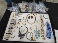 Large lot of costume jewelry - 36 extra bags not