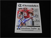 Jonathan Taylor signed ROOKIE football card COA