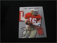 Joe Montana signed football card COA