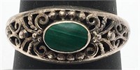 Sterling Silver Malachite Ring