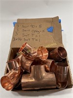 Assortment of 3in. Copper Pipe Fittings