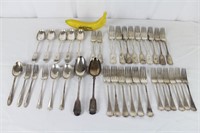 Antique Silver Plate Forks, Spoons, Knives