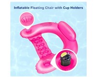 Inflatable pink lounge chair