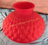 Frosted red Aladdin lamp shade
