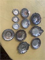 Eleven (11) Silver Plated Nut Dishes