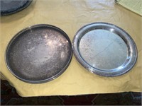 Two (2) Silver Plated Waiter's Trays