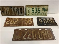 Antique & VTG License Plates from Colo.1918, 1920,