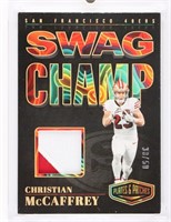 #30/50 CHRISTIAN MCCAFFREY FOOTBALL PATCH CARD