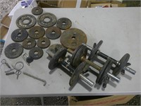 iron hand weights, dumbells