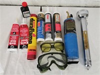 Handyman Tools: Silicone, Flashlight, Goggles