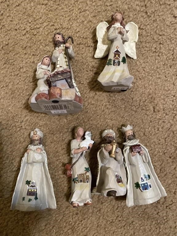 Hand painted Nativity set, retail $120