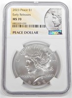 2023 PEACE DOLLAR - NGC MS70 EARLY RELEASES