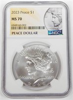 2023 PEACE DOLLAR - NGC MS70