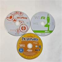 WiiPlay, WiiFit, Pictionary Wii discs
