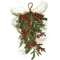 1 HOLIDAY AISLE BERRIES/PINECONES ON NATURAL TWIG