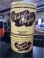 (2) CHARLES CHIPS POTATO CHIP TINS