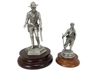 2 Chilmark Pewter Statues