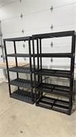 2-Plastic Storage shelves