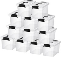 12 Pack Cunno Storage Bins  Stackable (8 Qt)