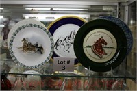 (5) Equine Themed China Plates: