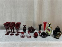Glass Decor: Pilgrim, Ruby, Cranberry etc