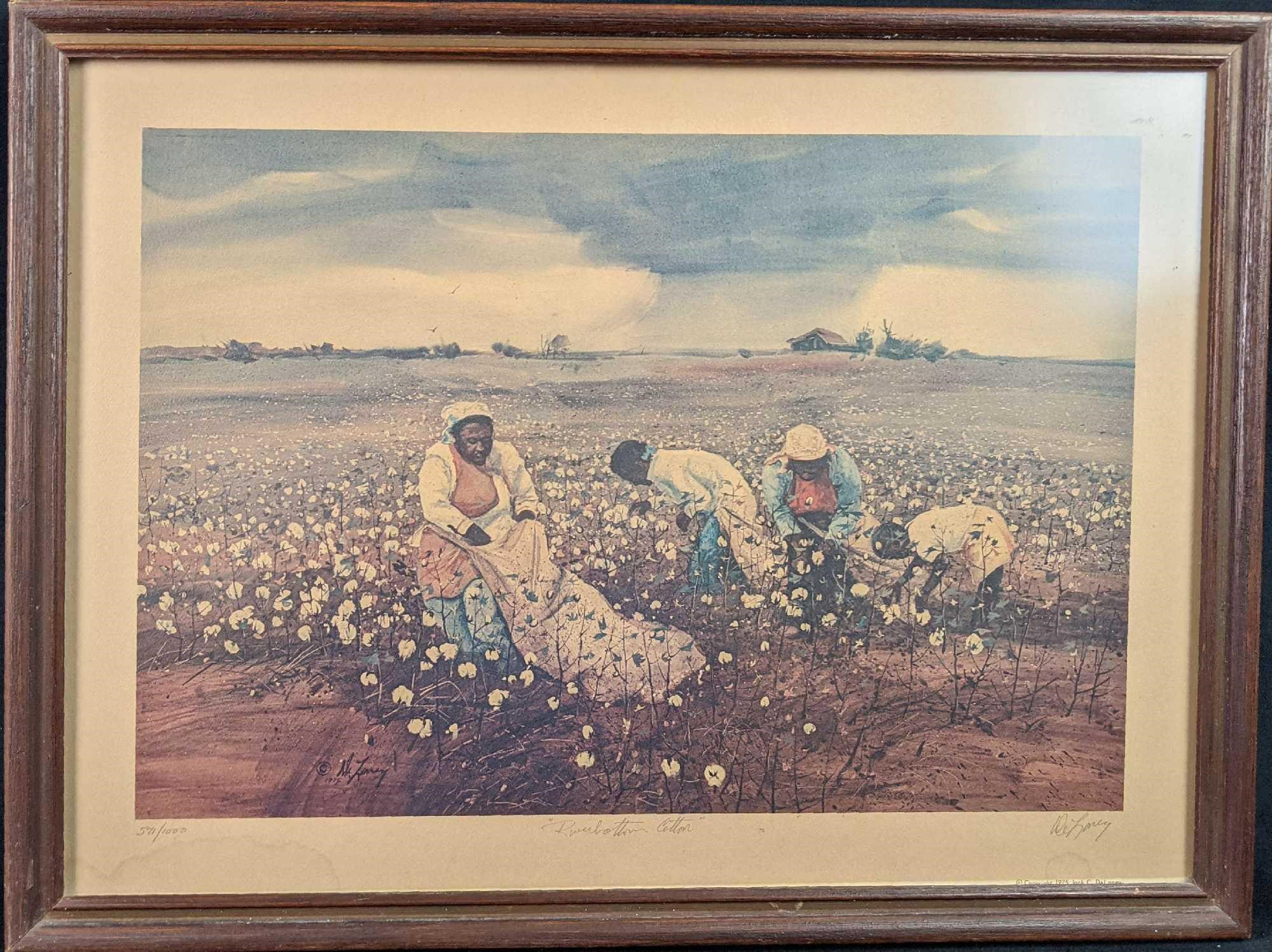 Jack Deloney Framed LE River Bottom Cotton Print