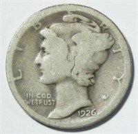 1926-S MERCURY DIME AG