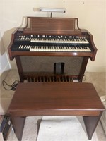 Hammond Organ Large Pedals, Bench, Lamp