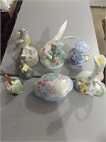 WEDGEWOOD BELL, HAND-PAINTED TRINKET & OTHER