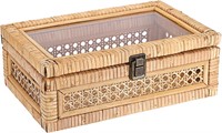 Rattan Display Box with Clear Lid