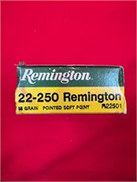 Box of 20 Rounds Remington .22-250 Remington