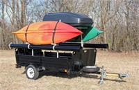 TrailAway Utility Trailer w/ Kayak/Canoe Racks