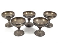 5 Watrous Weighted Sterling Silver Sherbet Cups