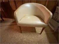 Vintage MCM Upholstered Bucket Chair