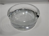 Clear glass heavy ashtray